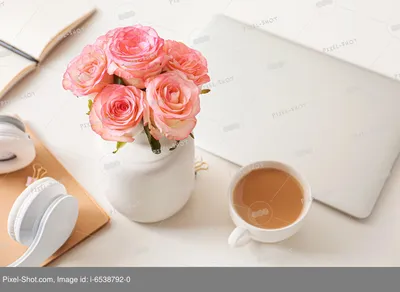 Кофе и цветы (70 фото)