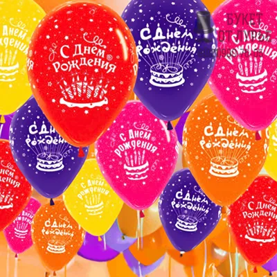 Шар баблс фиолетовый \"С днем рождения\" - Интернет-магазин воздушных шаров -  Шариков - воздушные шары
