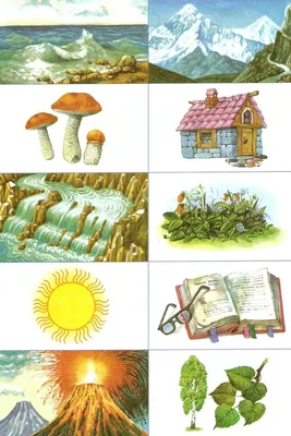 Картинки с изображением предметов природного и рукотворного мира.
