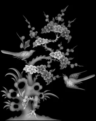 Birds and Flowers High Quality Grayscale Image BMP File | Grayscale image,  Grayscale, Bitmap