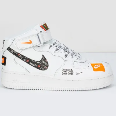 Кроссовки Nike Air Force 1 с надписями и принтом белые купить