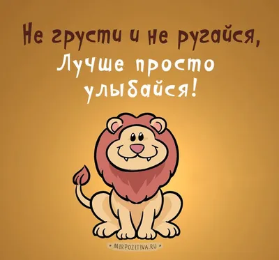 лев, не грусти и не ругайся, лучше просто улыбайся | Надписи, Милые  сообщения, Вдохновляющие фразы