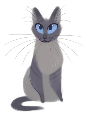 Серая кошка, нарисованная карандашом» — создано в Шедевруме