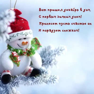 1 декабря Поздравление с Первым Днем Зимы! Открытка Первый День Зимы -  YouTube