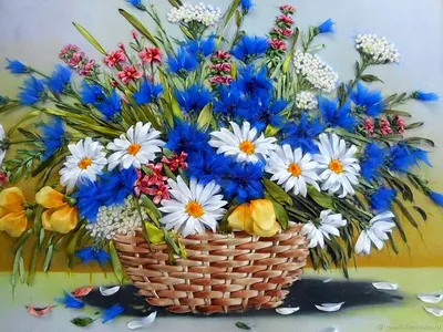 Открытки с полевыми цветами на День Рождения (35 штук)