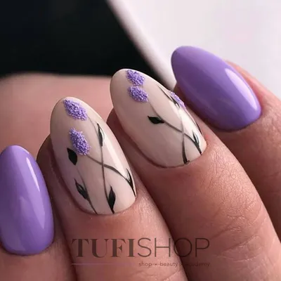 Фиолетовые ногти с рисунком - купить в Киеве | Tufishop.com.ua