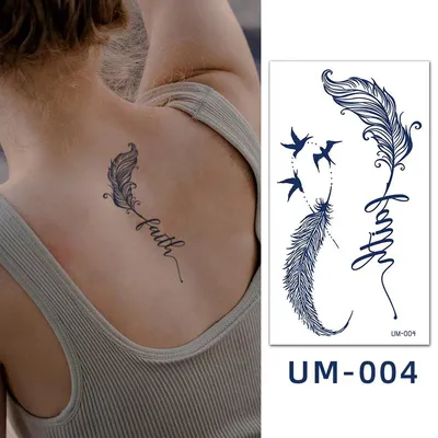 Купить Полупостоянные татуировки с травами для женщин/девушек, реалистичные  татуировки на спине, устойчивые к поту, долговечные | Joom