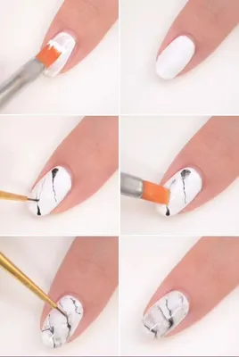 cool Оригинальные узоры на ногтях для начинающих — От идеи до реализации  Check more at https://dnevniq.com/… | Shellac nail art, Marble nails  tutorial, Marble nails
