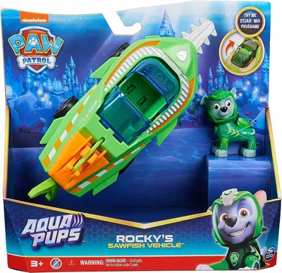 Подводный аппарат AQUA PUPS Paw Patrol SAW FISH с фигуркой ROCKY Рокки  6066142/щенячий патруль/игрушка и машинка купить в Москве | Доставка по  России.