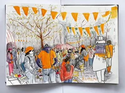 How To Take Artistic Liberty And Have Fun Urban Sketching — Koosje Koene