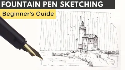 How to Draw and Sketch with a Fountain Pen - The Very Basics - Tutorial and  Tips - YouTube