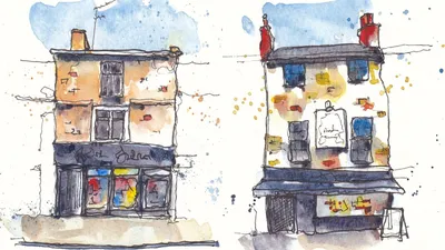 Urban Sketching for Beginners - Sketch a Charming Shop Front in FIVE Steps  | Toby Haseler | Skillshare