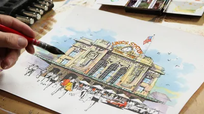 A bit of Urban Sketching with my Fude Pen! — Barry Herniman