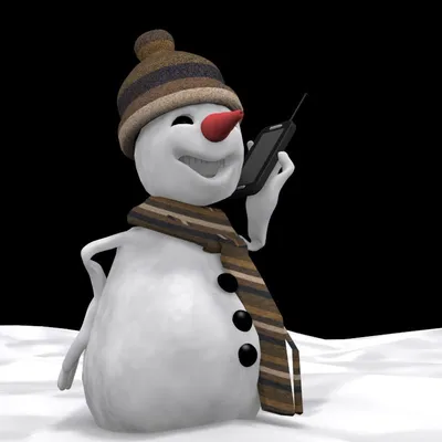 Снеговик по телефону. | Пикабу
