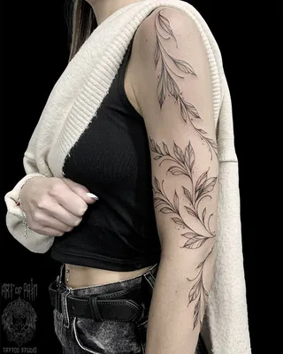Татуировка женская графика на руке растение (вид сбоку) - мастер Мария  Бородина (Челнокова) 7095 | Art of Pain