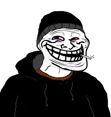 Doomer trollface | Troll face, Troll, Face