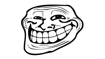 Coolface trollface meme high quality Royalty Free Vector