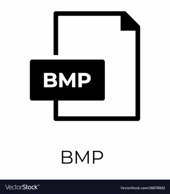 Bmp file format icon bitmap image extension Vector Image