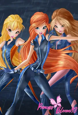 Winx club 5 season Layla,Flora and Bloom by LactosaMiller on DeviantArt