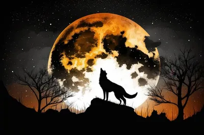 How to Draw a Wolf Howling at the Moon Step by Step easy - YouTube