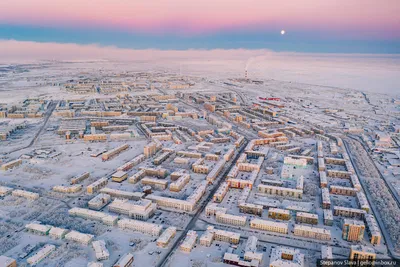 Воркута с высоты — город угольной промышленности