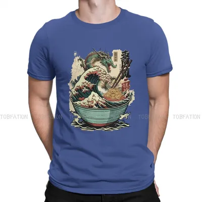 Купить Специальная футболка «Дракон» The Great Ramen Off Kanagawa Футболка высшего  качества в стиле хип-хоп с графикой Stuff Ofertas Футболки унисекс | Joom