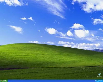 Рабочий стол Windows XP осенью