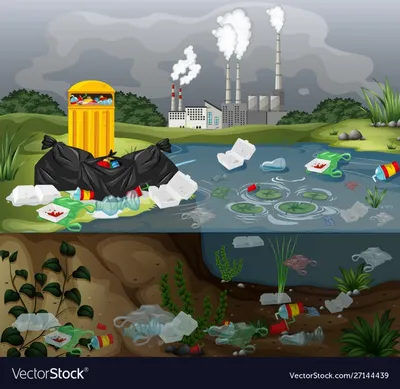 загрязнение природы свалками мусора Стоковое Фото - изображение  насчитывающей старье, отброс: 214865052