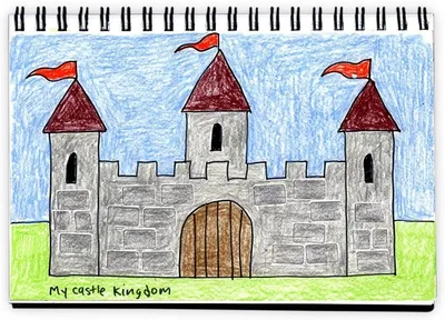 Educational video for children LEARN to DRAW a CASTLE. Drawing PENCIL  STAGES CASTLE and decorate. - YouTube