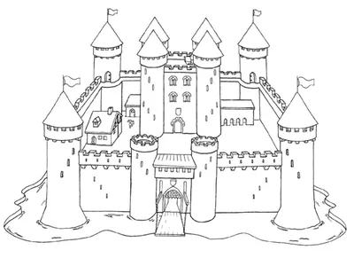 Замок рисунок карандашом легкий - 79 фото