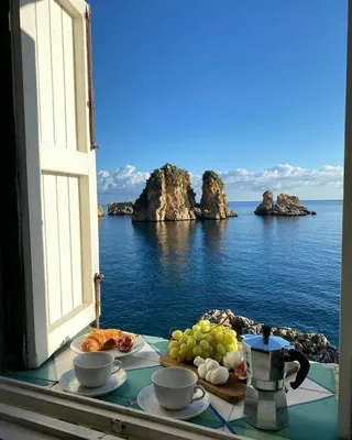 Картинки завтрак у моря обои