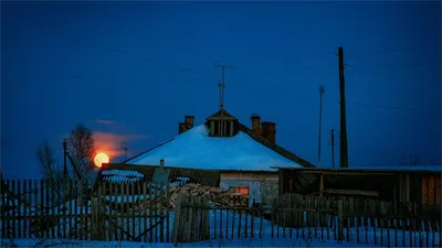 Зимний вечер в деревне» — создано в Шедевруме