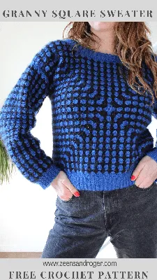 Granny Square Sweater - Zeens and Roger