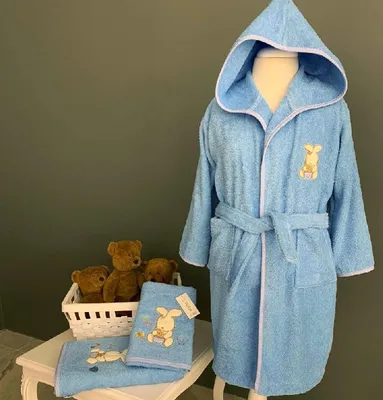 Детский халат LA VILLA TAVSAN синий - купить за 2 350 руб. текстиль для  детей в интернет-магазине house-textiles.ru с доставкой