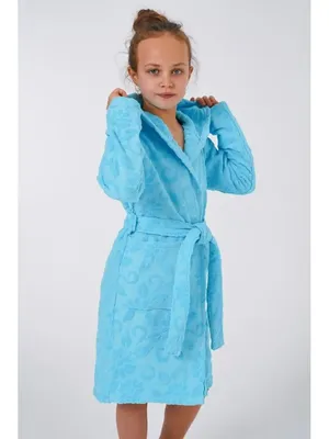 Махровый халат для детей ЛяЛя 5 - 17 лет Велсофт Темно-синий 16МХ102_5-33  купить | Mammyclub