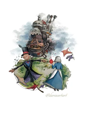 Плакат \"Ходячий замок, Howl's Moving Castle\", 60×43см (ID#1716429758),  цена: 190 ₴, купить на Prom.ua