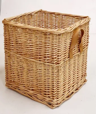 Плетеная корзина с крышкой для хранения - купить в интернет-магазине  Горшочек-шоп