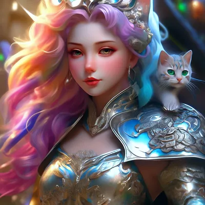 Девушки фэнтези с домашними любимцами, wallpapers - fantasy girls with pets