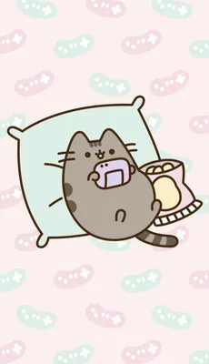 pusheen gaming wallpaper!! | Пушистый кот, Пушин, Кошачий рисунок