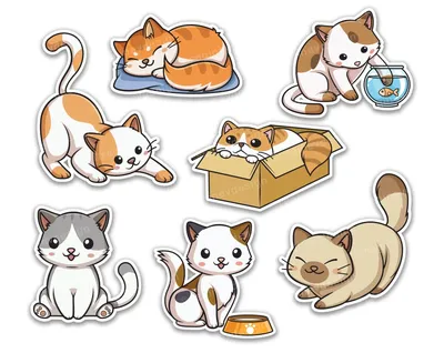 Котики мультяшные рисунки для срисовки - 53 фото