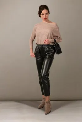Черные кожаные брюки со стрелками 75495 за 517 грн: купить из коллекции  Cherry look - issaplus.com