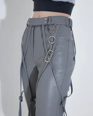 Кожаные брюки серые MARDO._ купить онлайн – Интернет-магазин TREND ISLAND