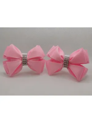 Красивые бантики резинки Канзаши МК Cute Bows Kanzashi DIY - YouTube