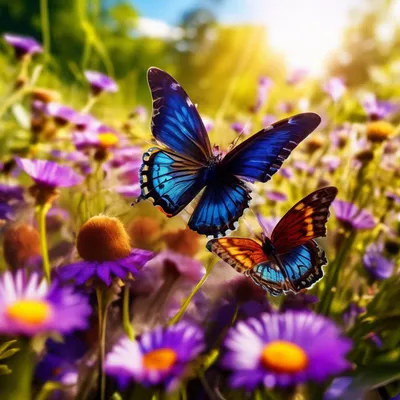 Картинки бабочки и цветы для детей - 36 фото