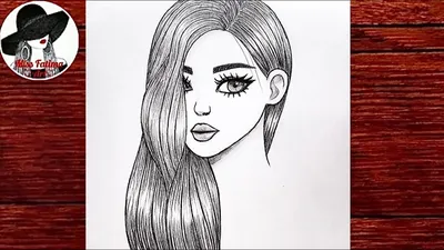 Очень Красивый Рисунок Карандашом | Как Легко Нарисовать Красивую Девушку  Карандашом - YouTube