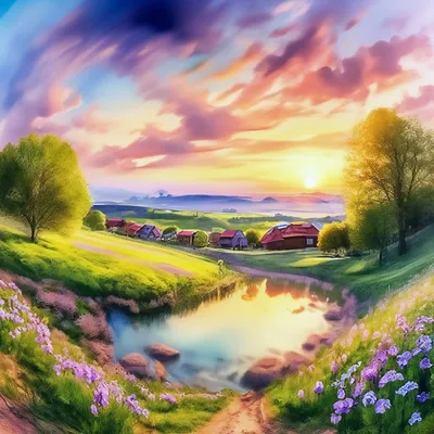 прекрасный весенний пейзаж со снегом и цветами шафрана Иллюстрация штока -  иллюстрации насчитывающей флора, флористическо: 296579488