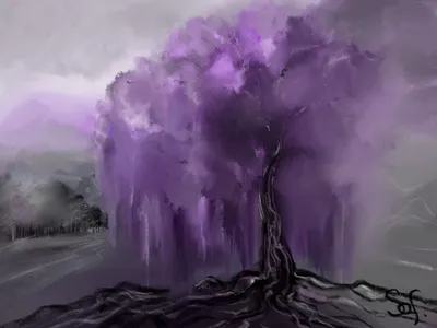 Куда приводят мечты | Purple trees, What dreams may come, Tree tattoo