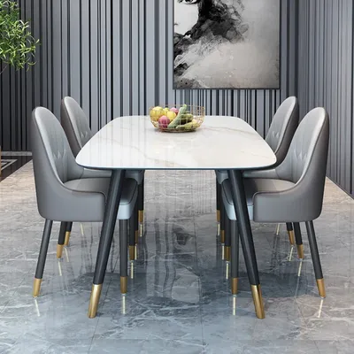 Современные кухонные обеденные столы, кофейный дизайн, роскошные Сланцевые  деревянные обеденные столы, гостиная, Скандинавская мебель essяпонский,  домашняя мебель SR50DT | AliExpress