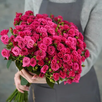 Нежные розовые кустовые розы за 4 890 руб. | Бесплатная доставка цветов по  Москве