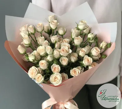 Кремовые кустовые розы от 9 шт. за 4 890 руб. | Бесплатная доставка цветов  по Москве